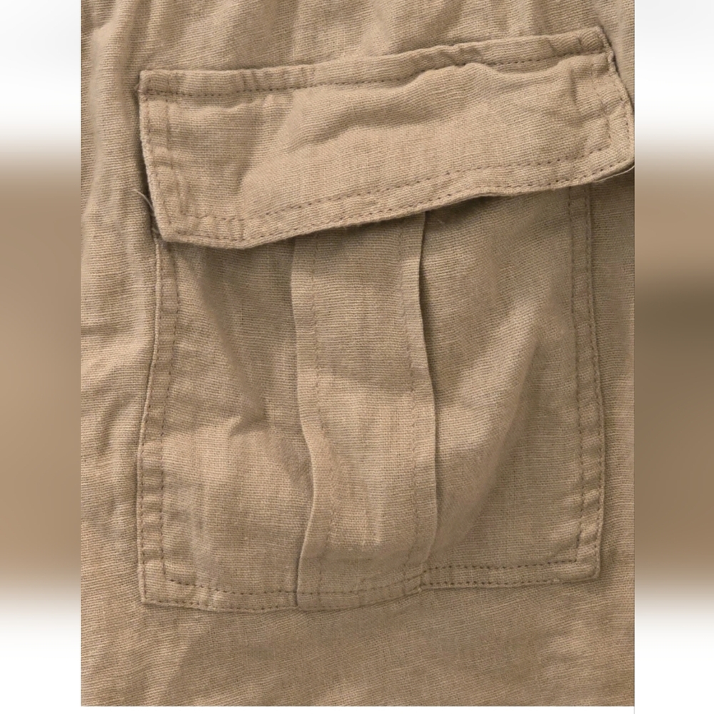 Blank NYC Linen Cargo Shorts Beige Size 28 Lightweight Summer Beach Casual NWT - Picture 11 of 16